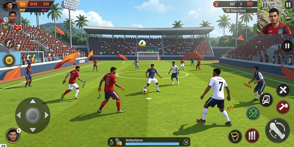 Pemandangan menarik dari salah satu level permainan.